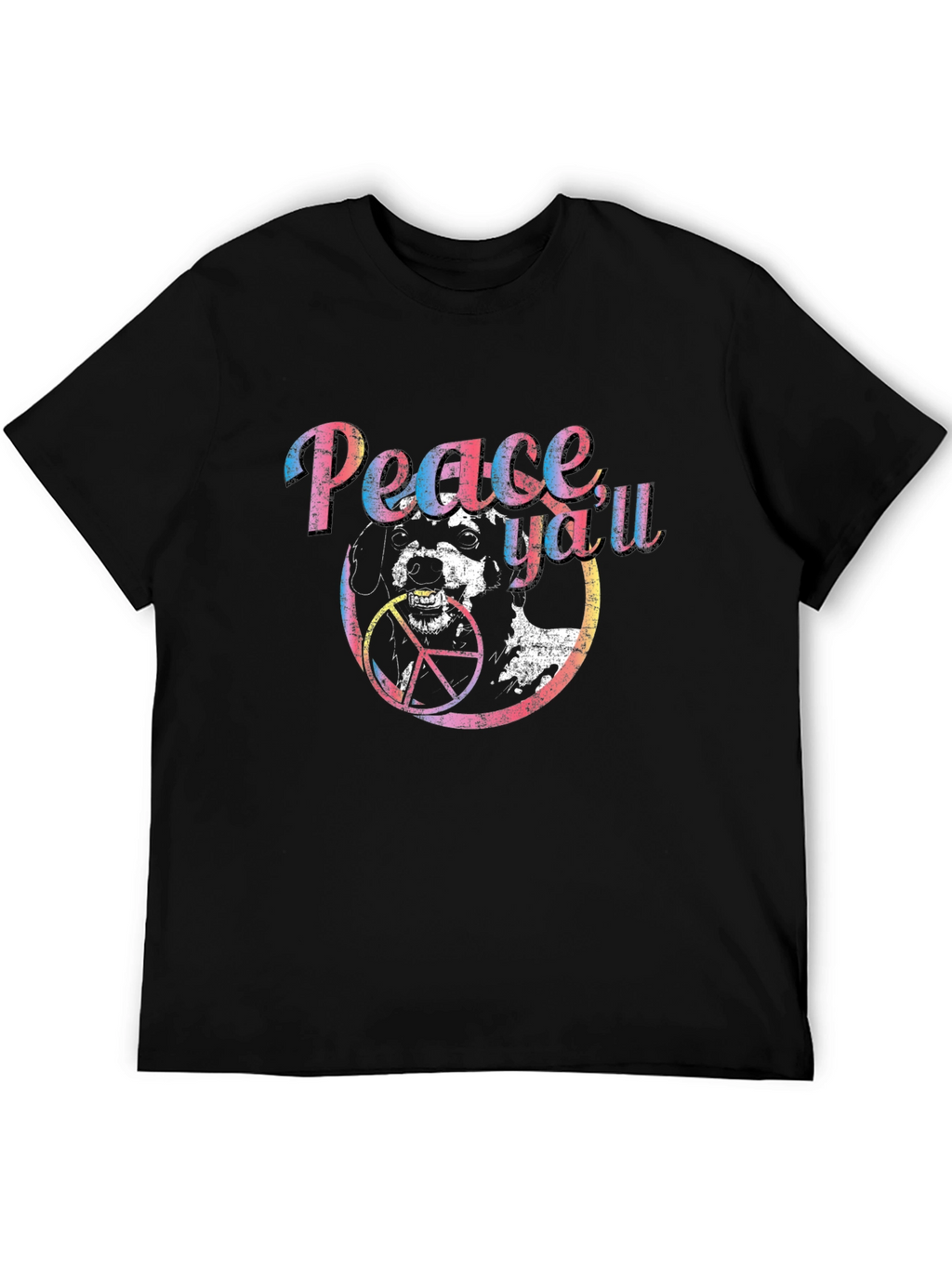 Peace Yall Dog Graphic T-Shirt