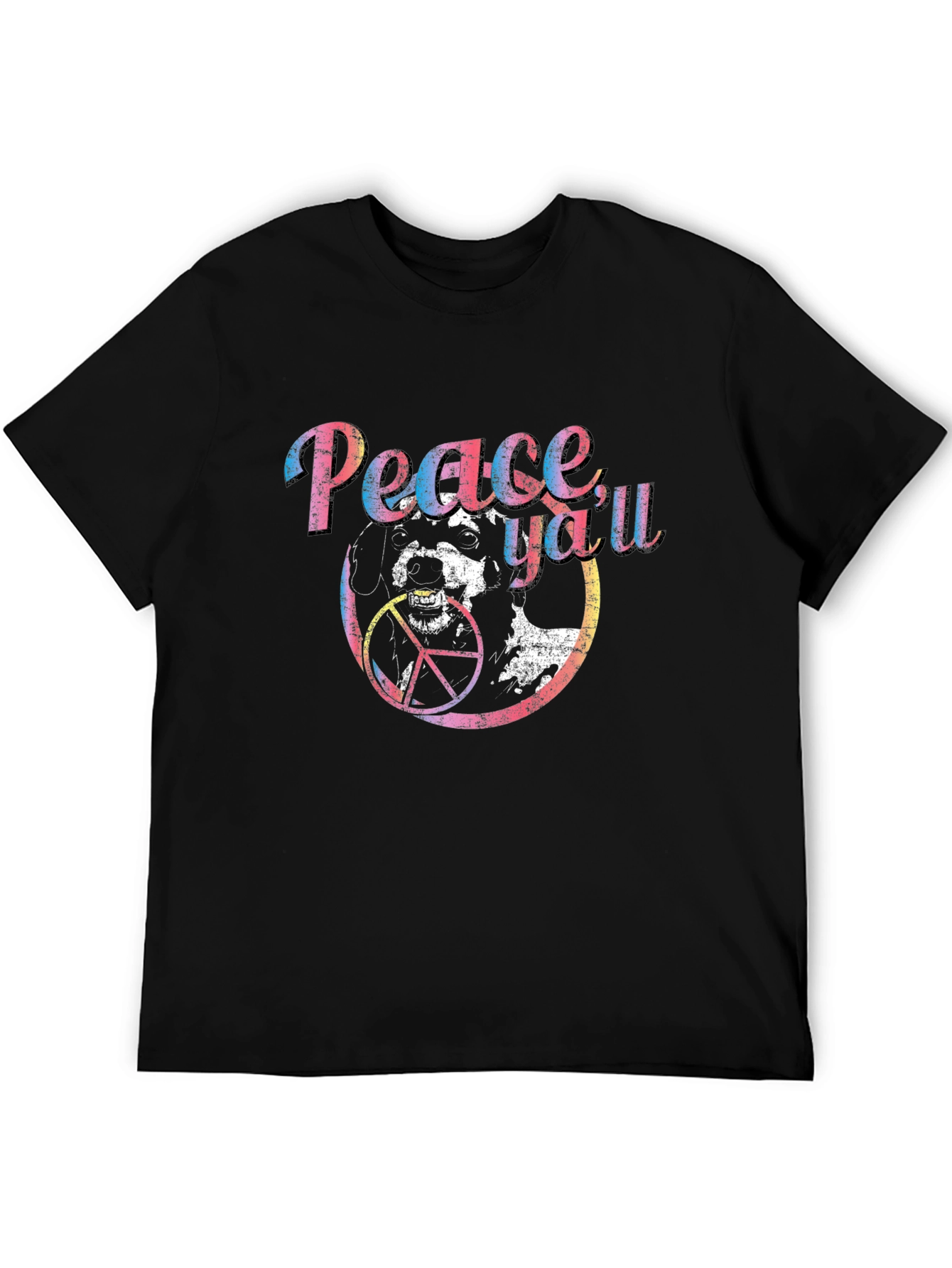 Peace Yall Dog Graphic T-Shirt