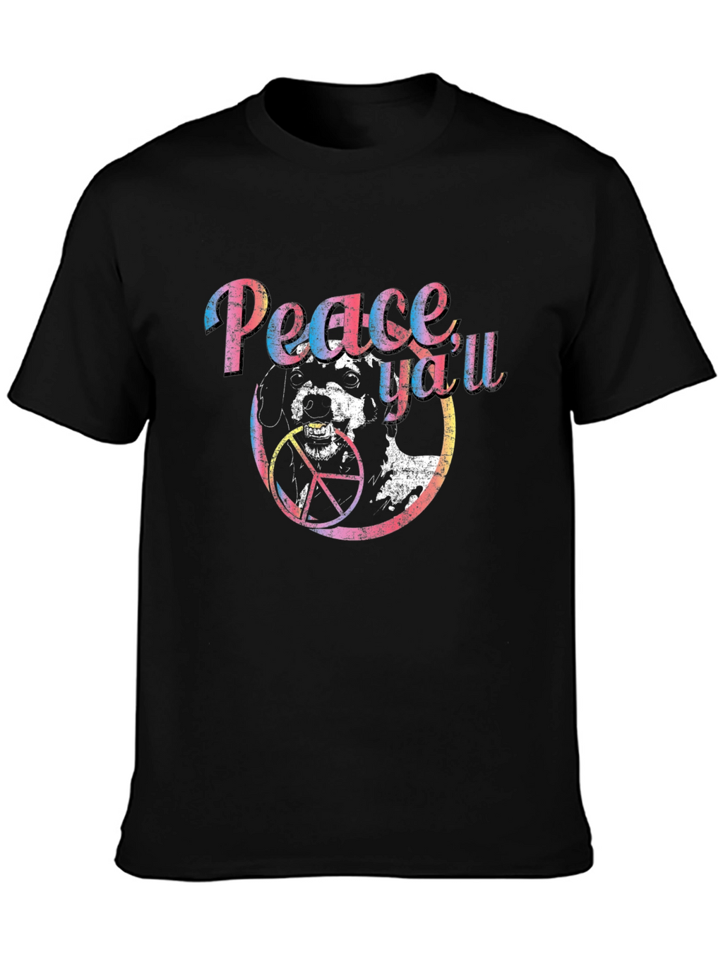 Peace Yall Dog Graphic T-Shirt