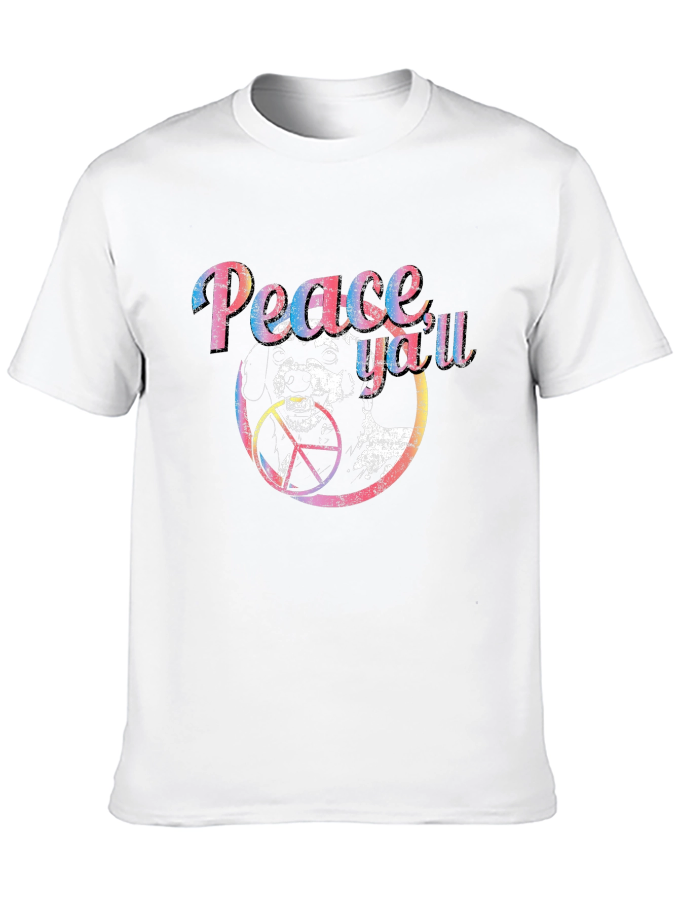 Peace Yall Dog Graphic T-Shirt