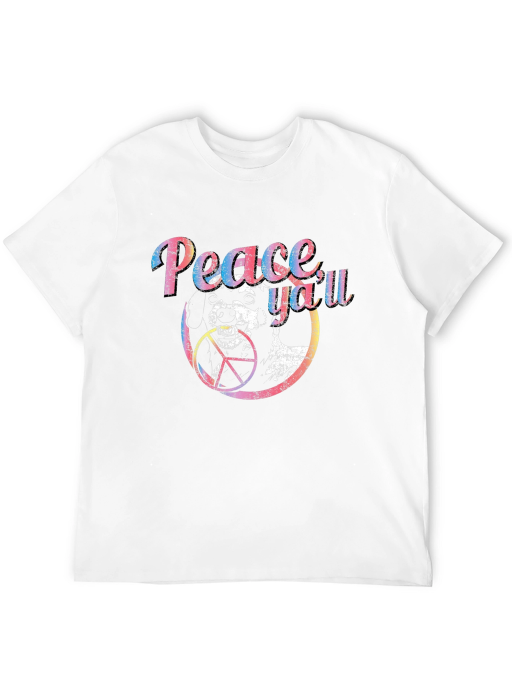 Peace Yall Dog Graphic T-Shirt