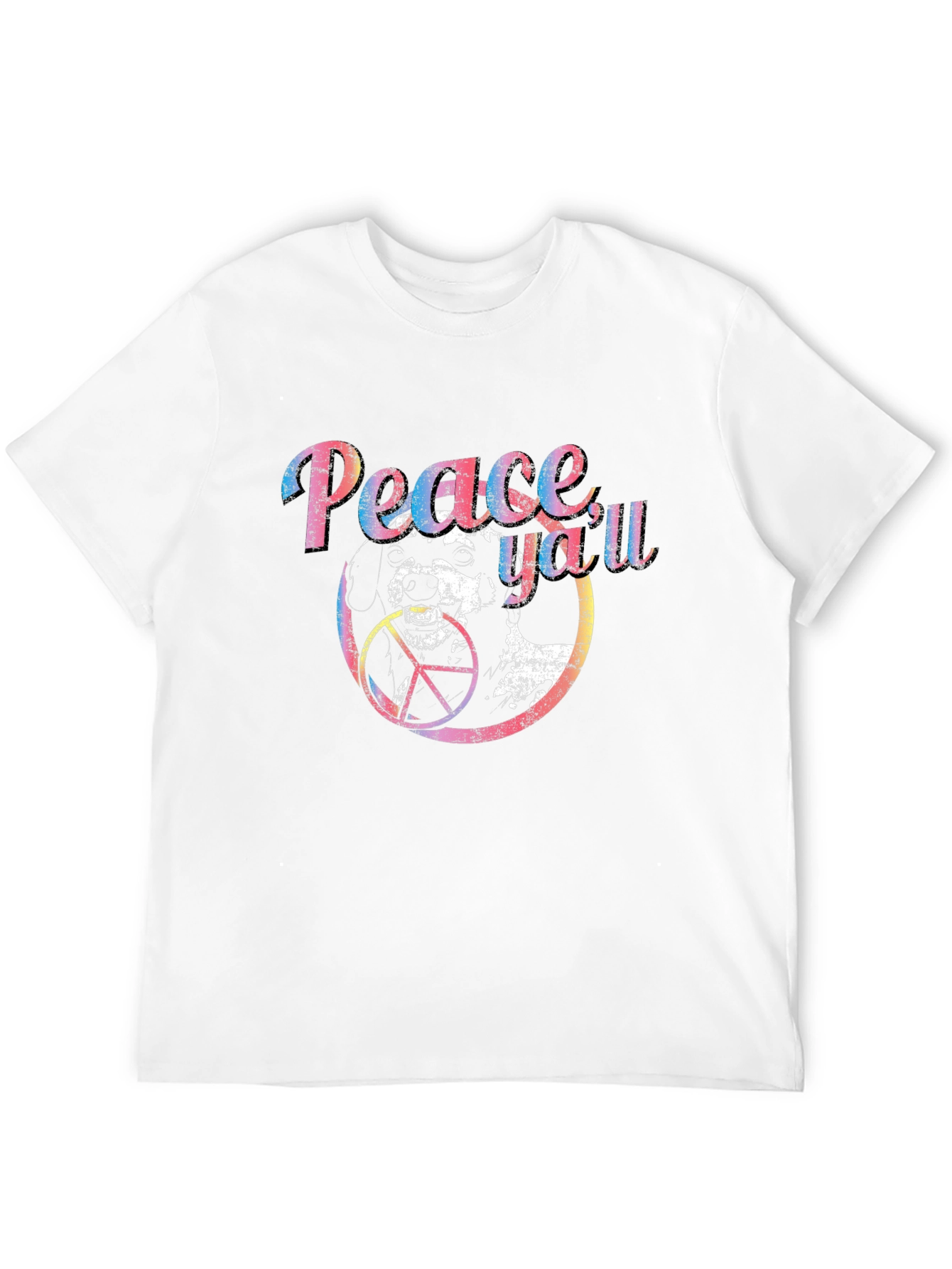 Peace Yall Dog Graphic T-Shirt