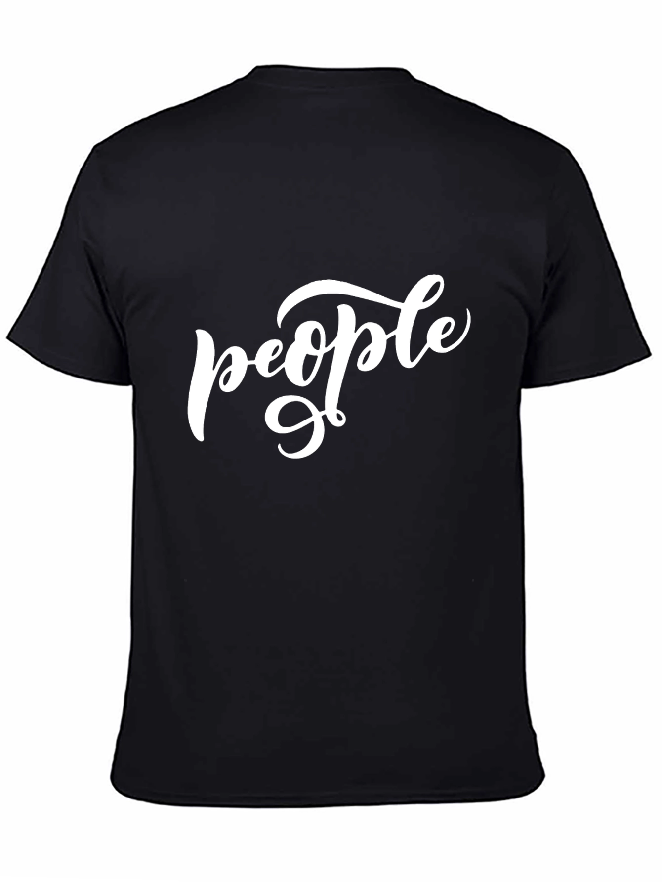 People Graphic T-Shirt - Casual Black Tee