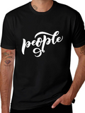 People Graphic T-Shirt - Casual Black Tee