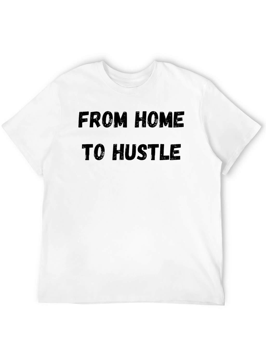 From Home to Hustle Black Graphic Tee