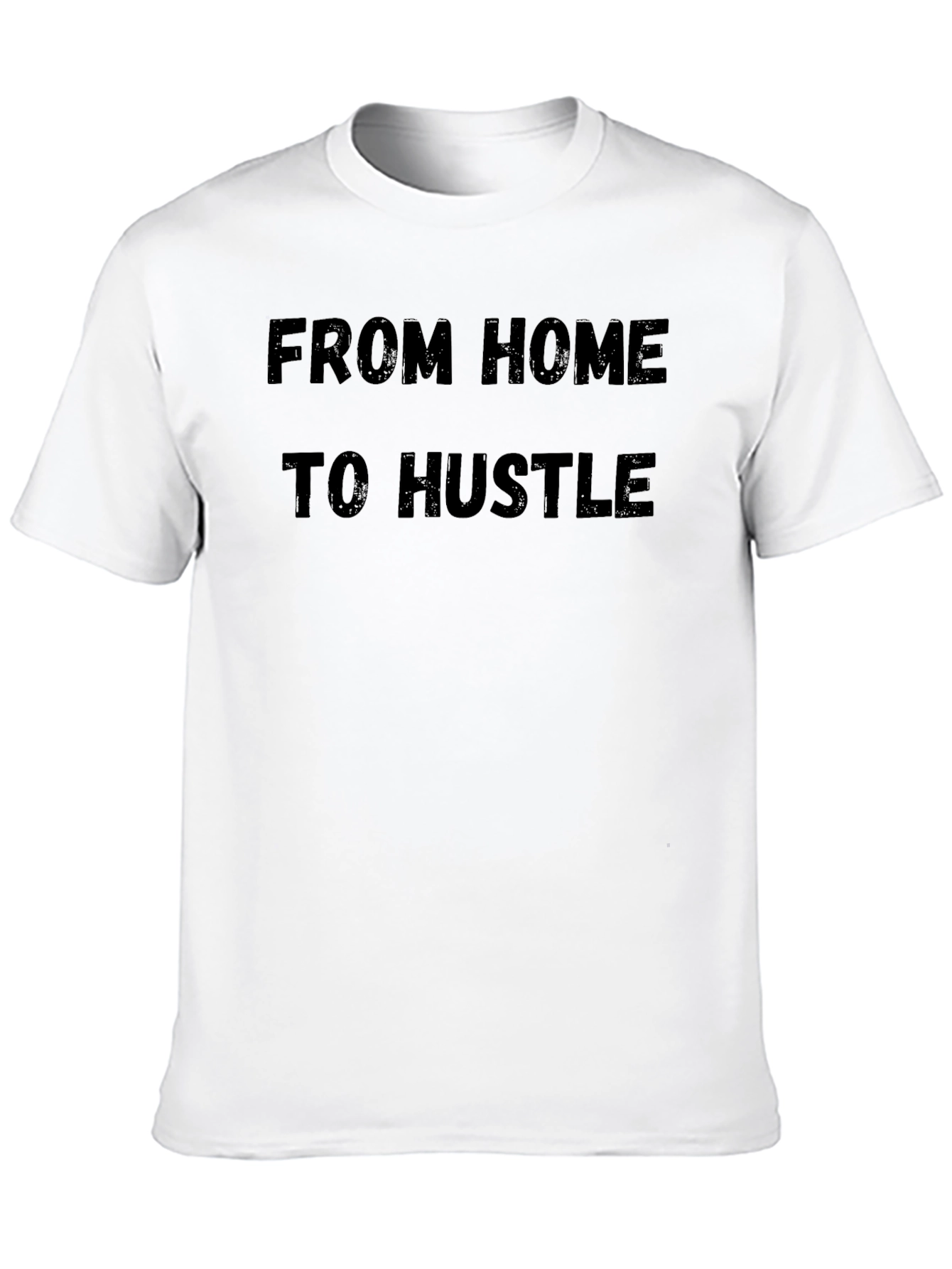 From Home to Hustle Black Graphic Tee