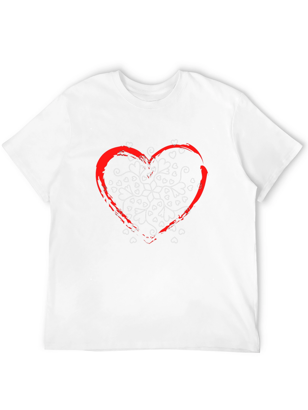 Heart Mandala Graphic T-Shirt - Stylish Black Tee