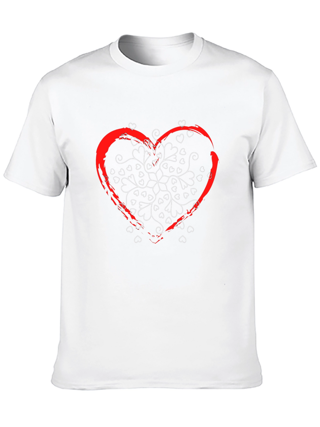 Heart Mandala Graphic T-Shirt - Stylish Black Tee