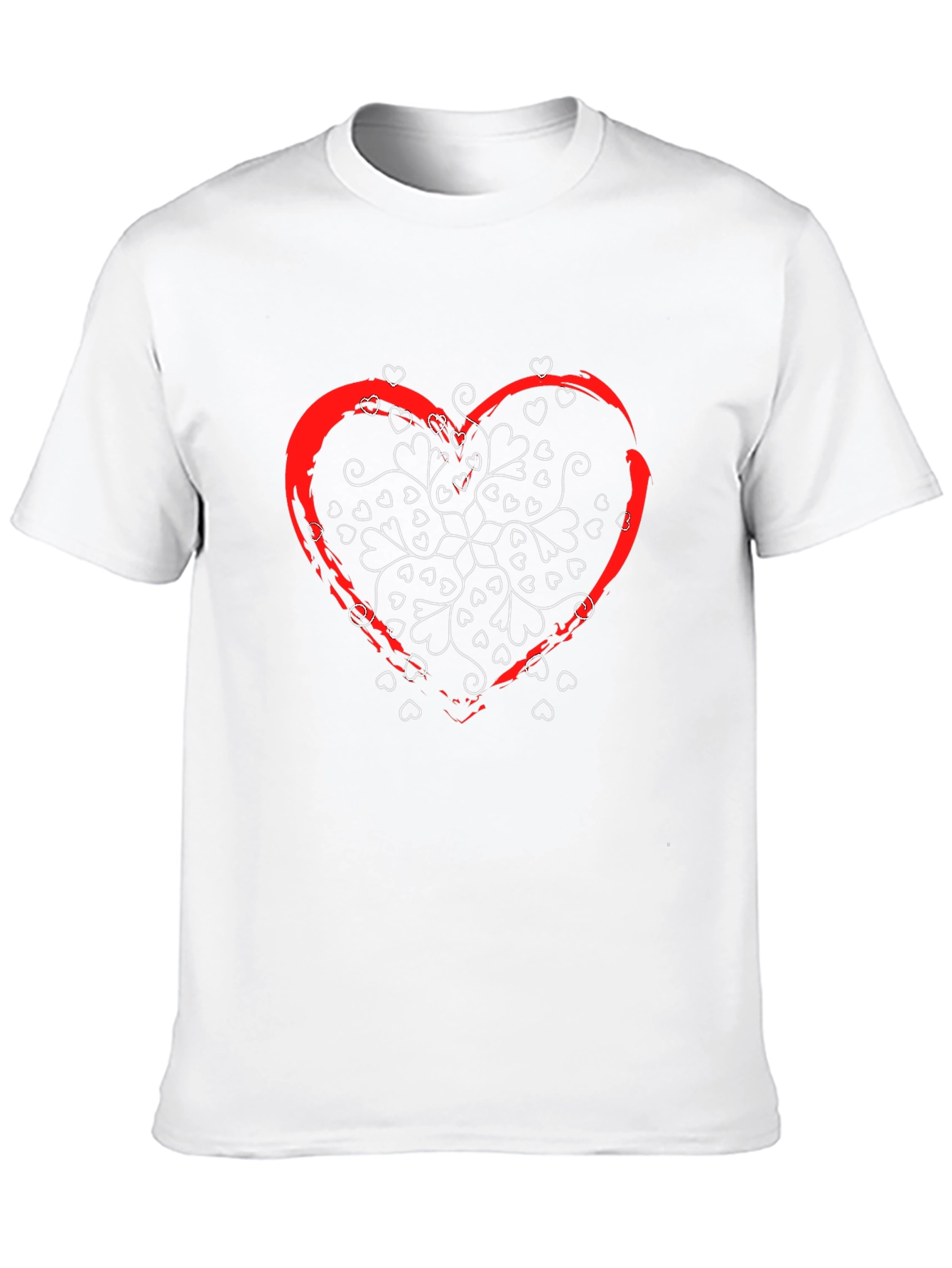 Heart Mandala Graphic T-Shirt - Stylish Black Tee