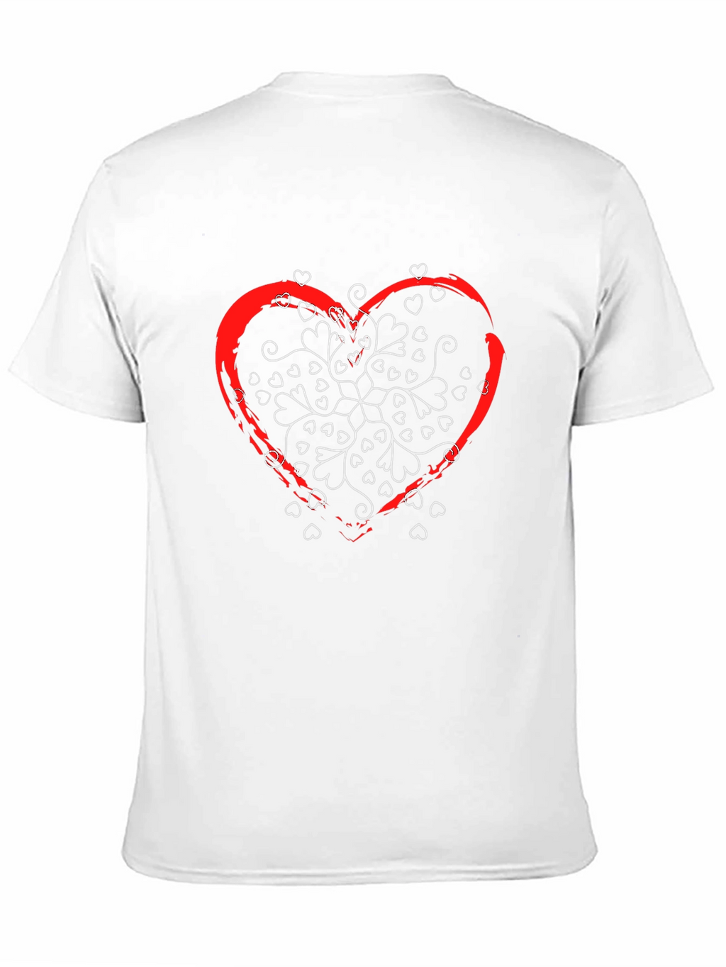 Heart Mandala Graphic T-Shirt - Stylish Black Tee