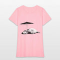 Sleeping hippo with parasol