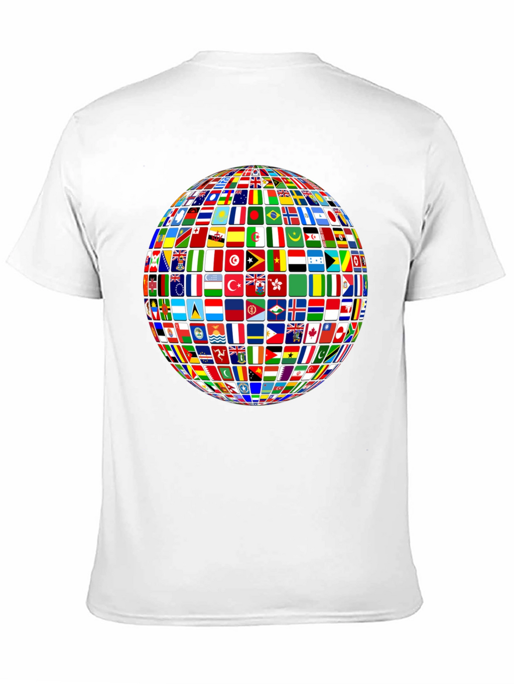 Flags of All Nations Globe Graphic Tee - Black