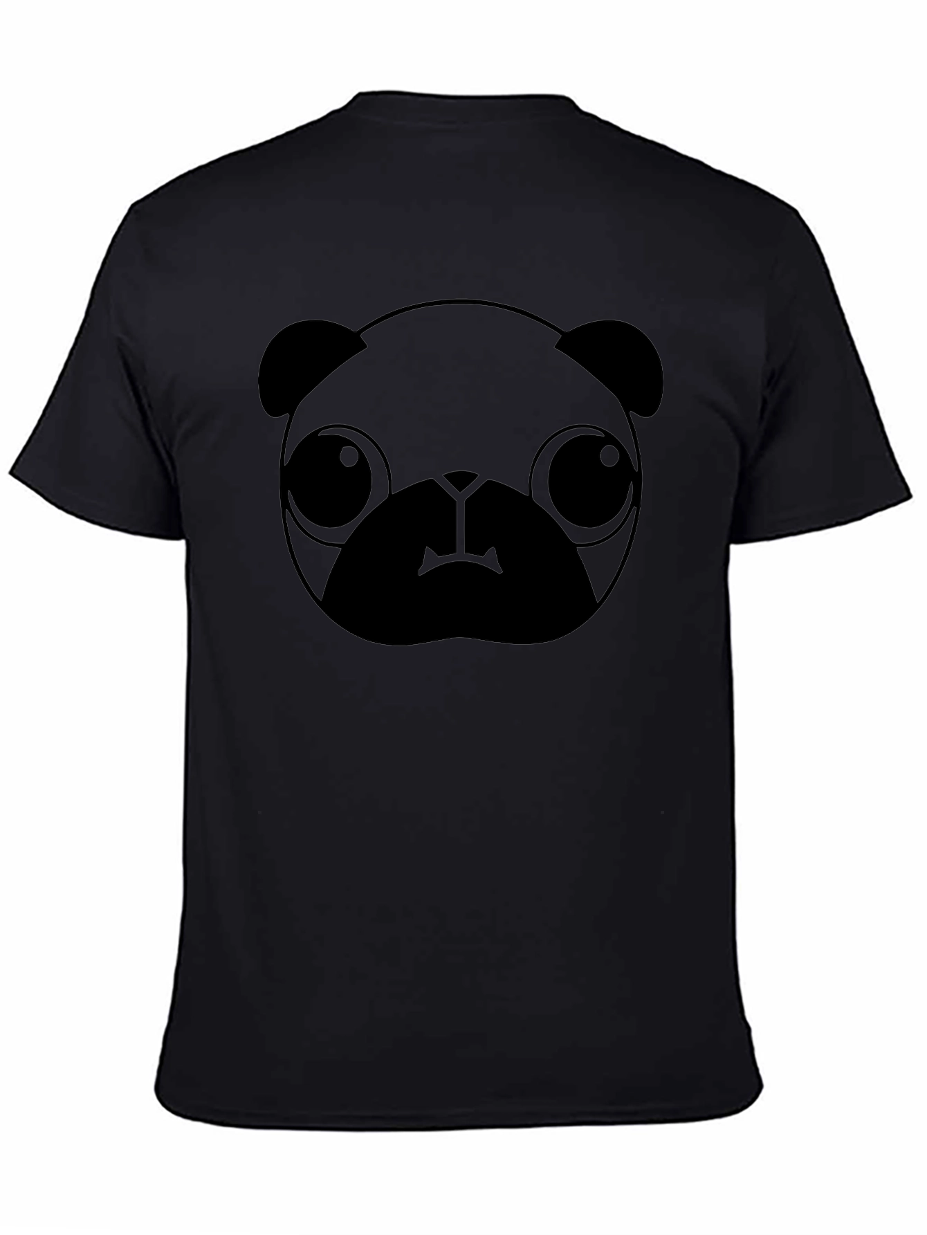 Black Pug Graphic Tee - Casual Style