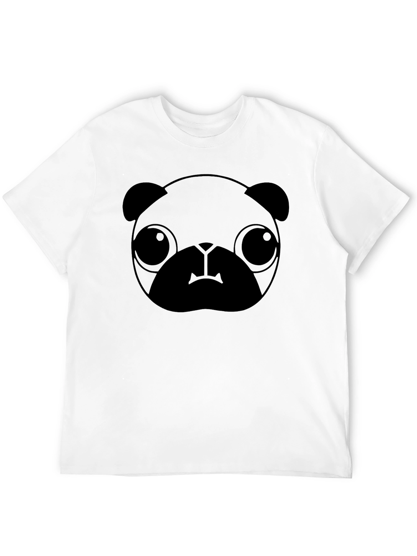 Black Pug Graphic Tee - Casual Style