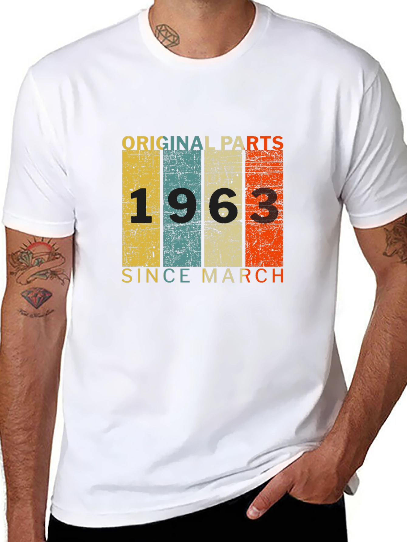 Original Parts 1963 T-Shirt - Since March Birthday Tee