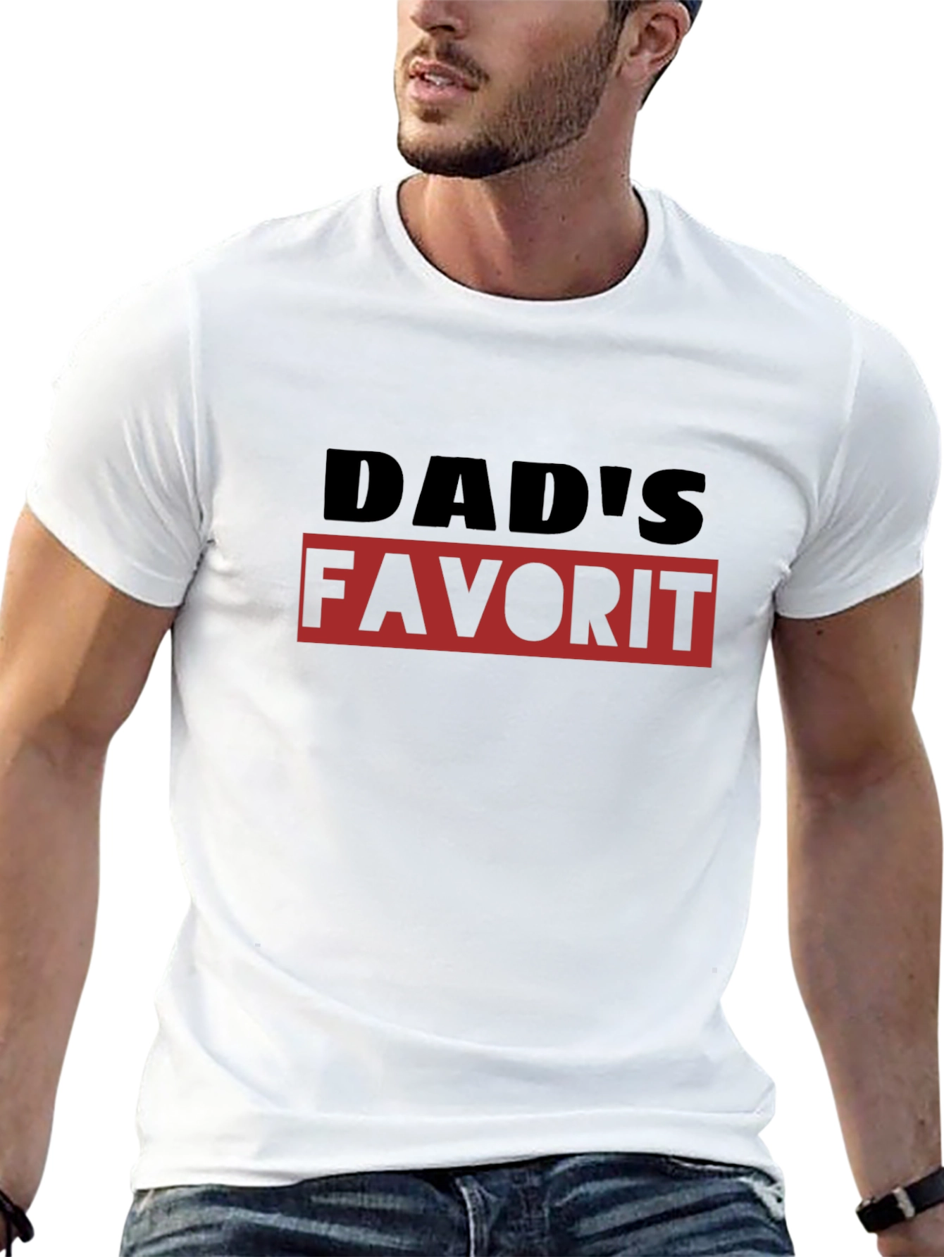Dads Favorite T-Shirt - Black Graphic Tee