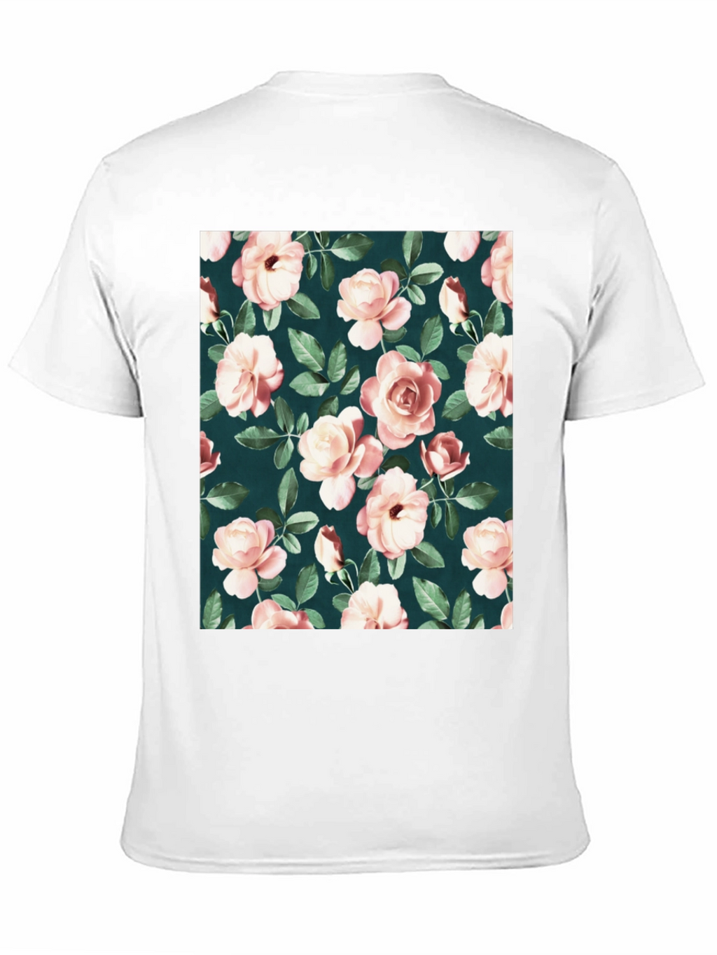 Floral Rose Pattern T-Shirt - Classic Style