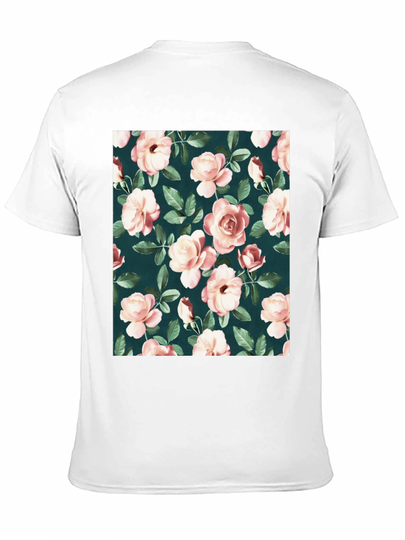Floral Rose Pattern T-Shirt - Classic Style