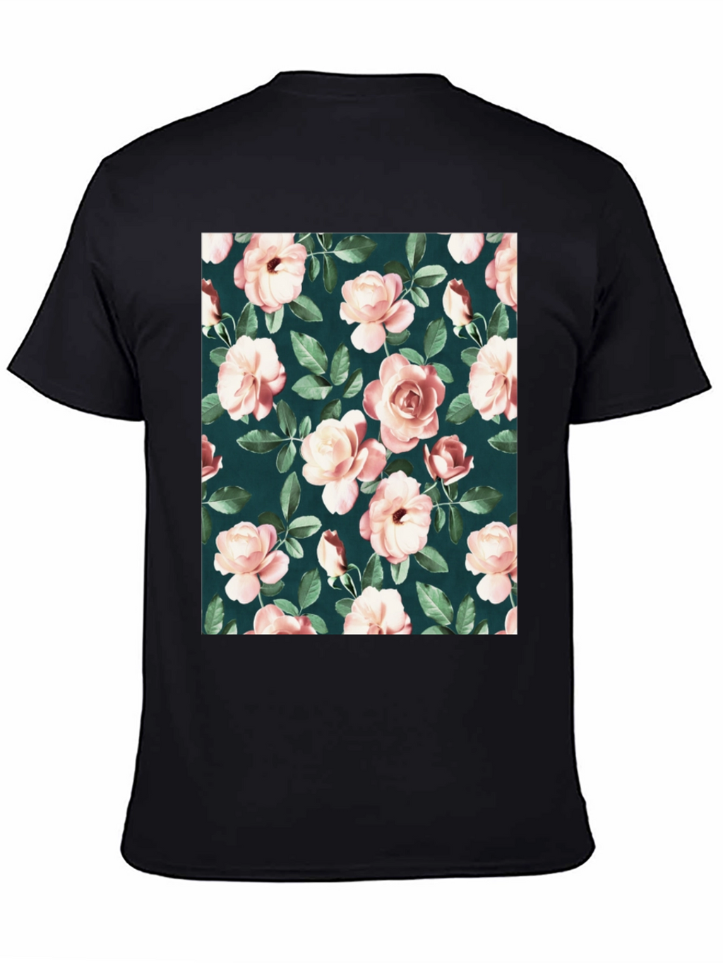 Floral Rose Pattern T-Shirt - Classic Style