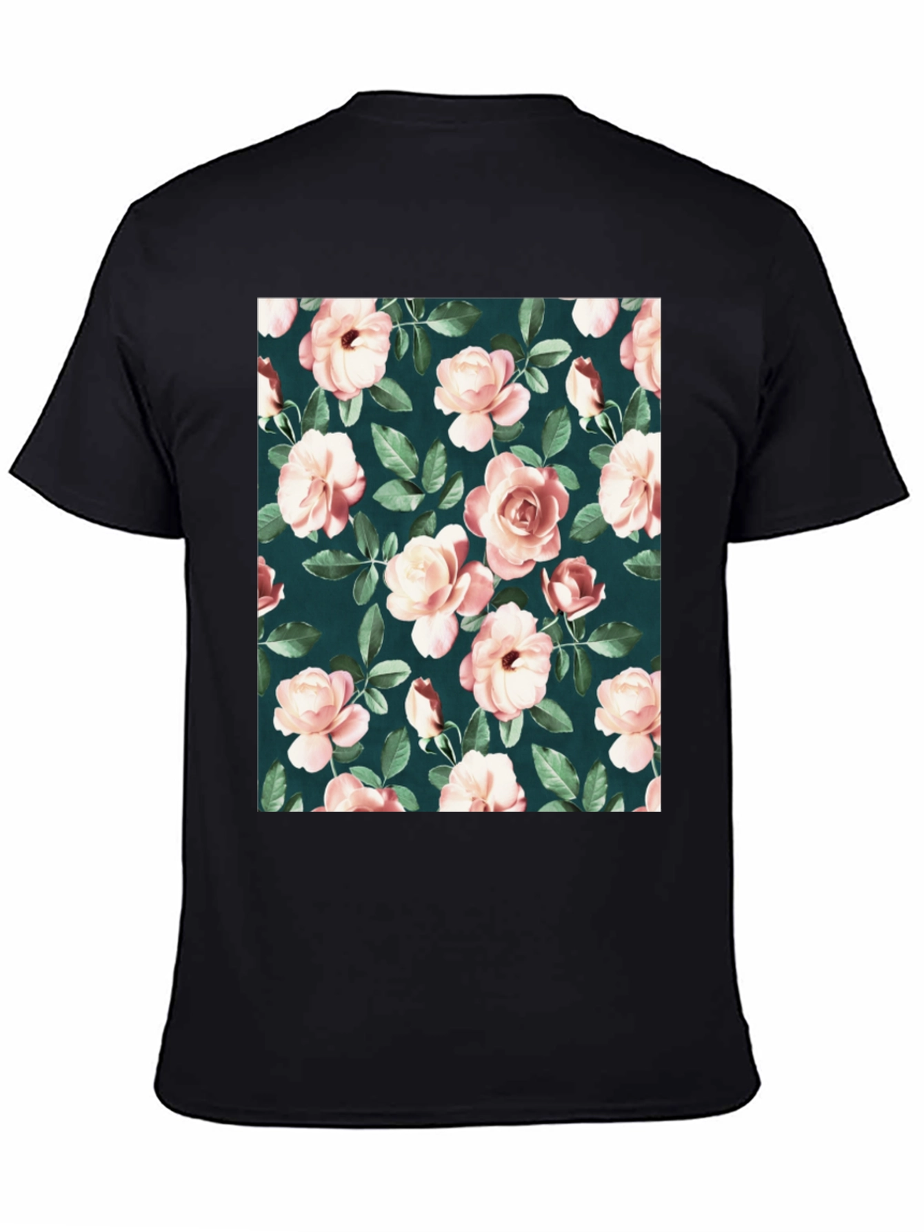 Floral Rose Pattern T-Shirt - Classic Style