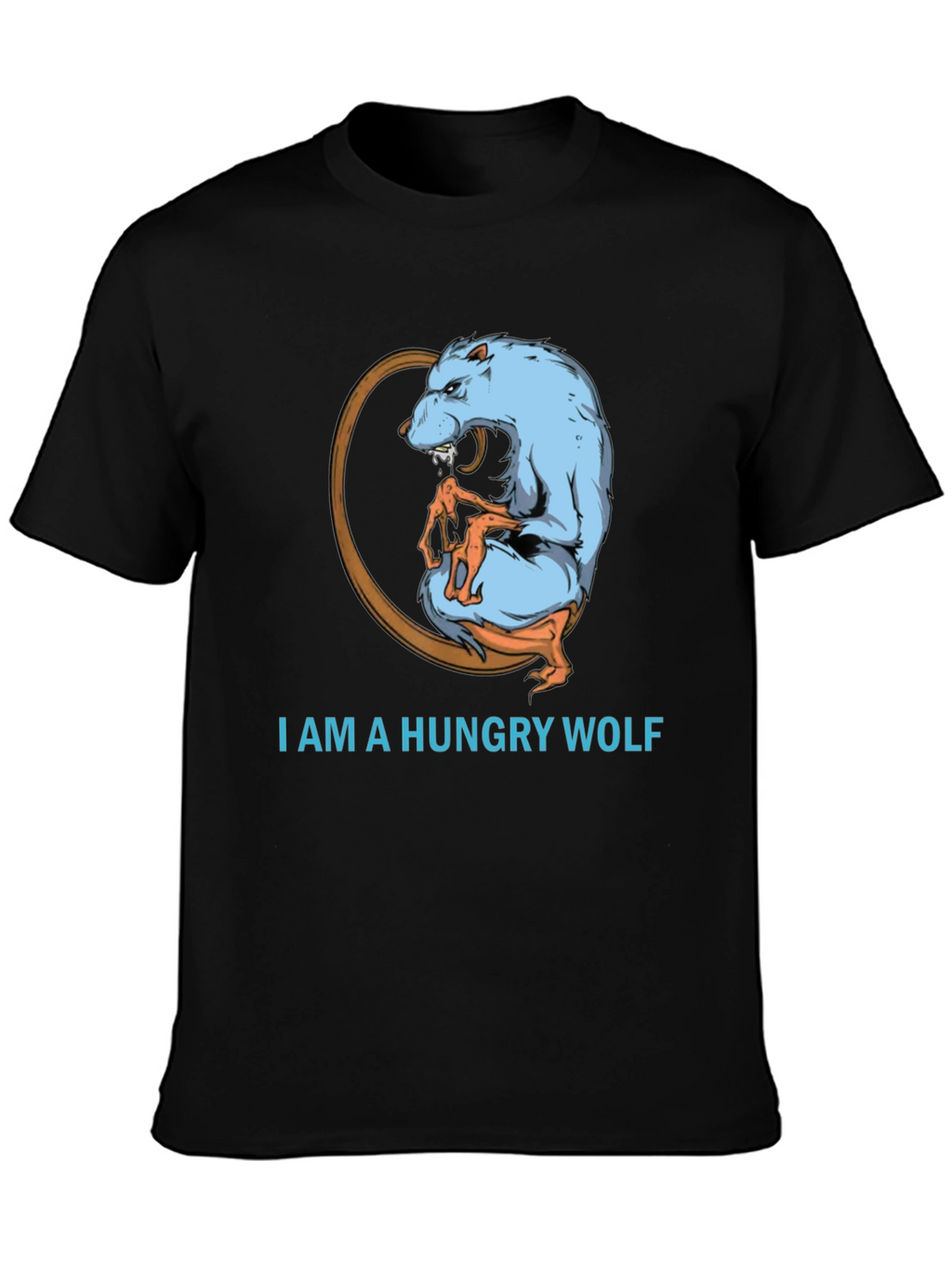 Hungry Wolf Graphic Tee - Bold and Unique Design