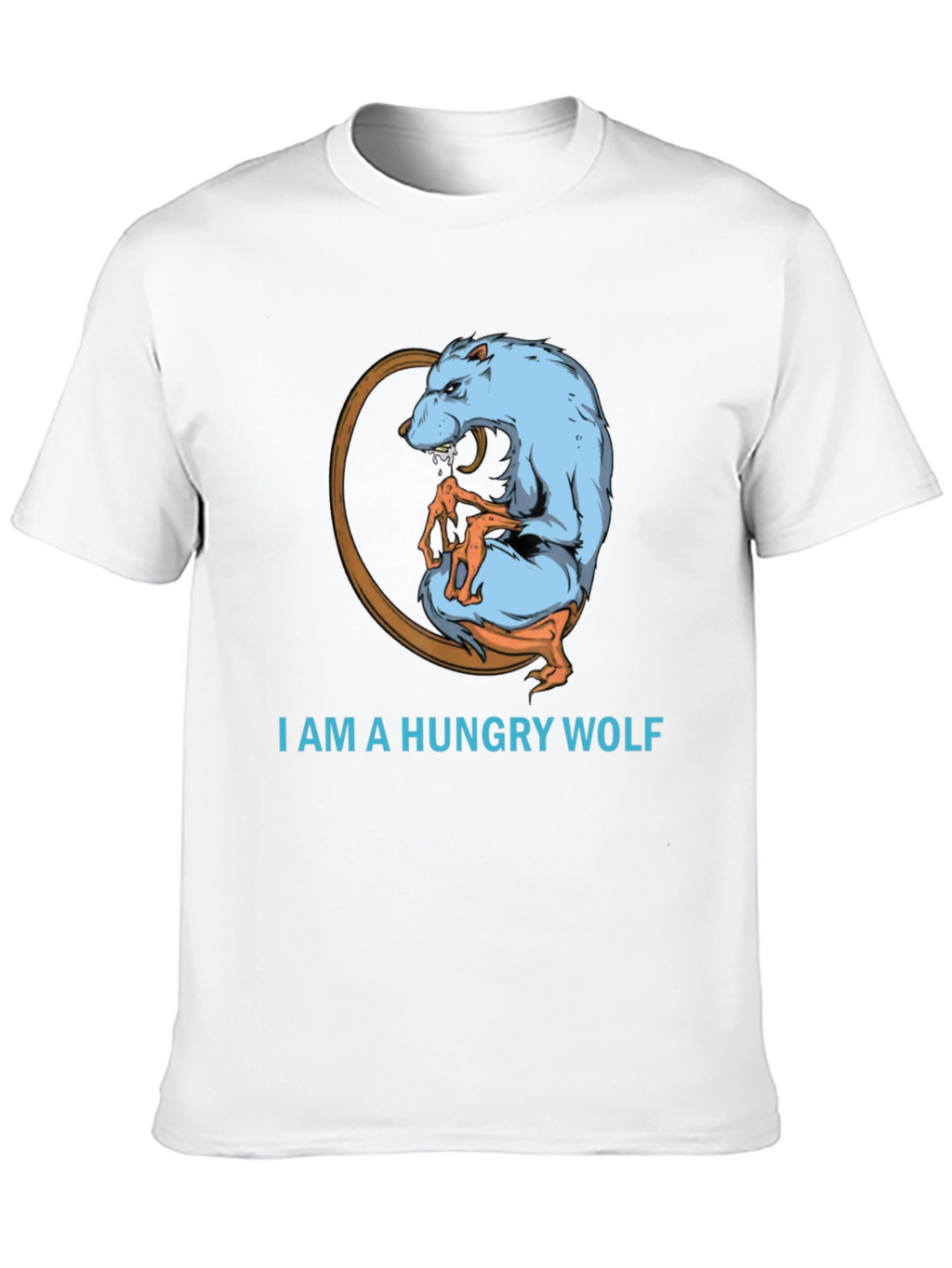 Hungry Wolf Graphic Tee - Bold and Unique Design