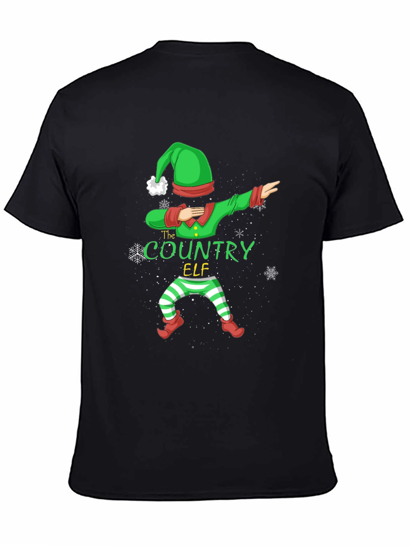 Country Elf Dabbing Christmas T-Shirt