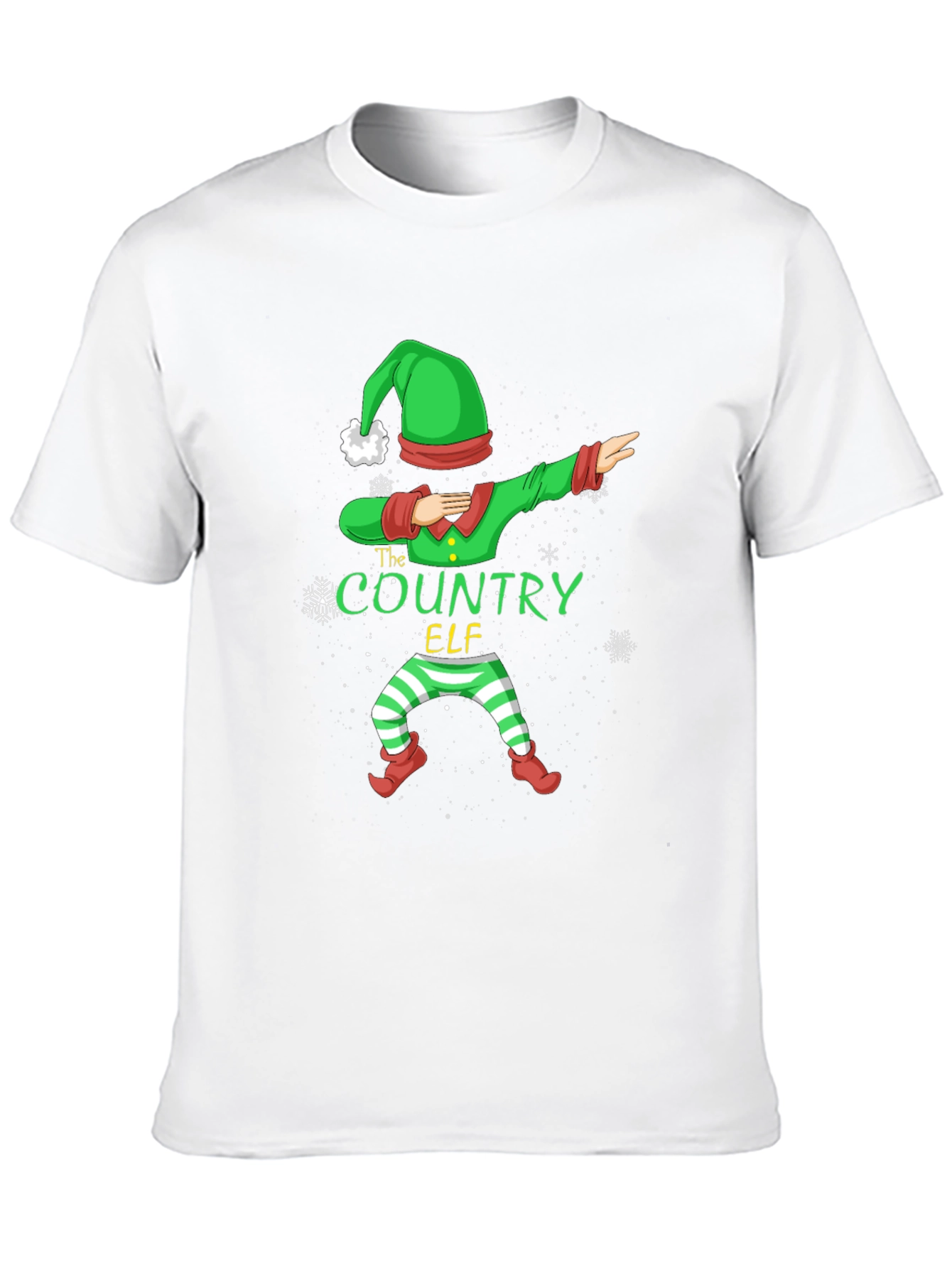 Country Elf Dabbing Christmas T-Shirt