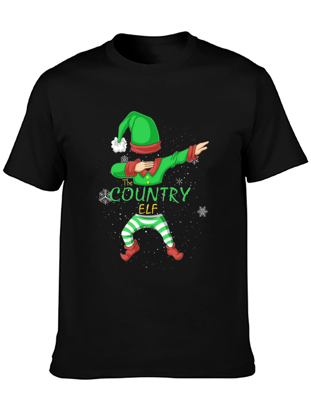 Country Elf Dabbing Christmas T-Shirt