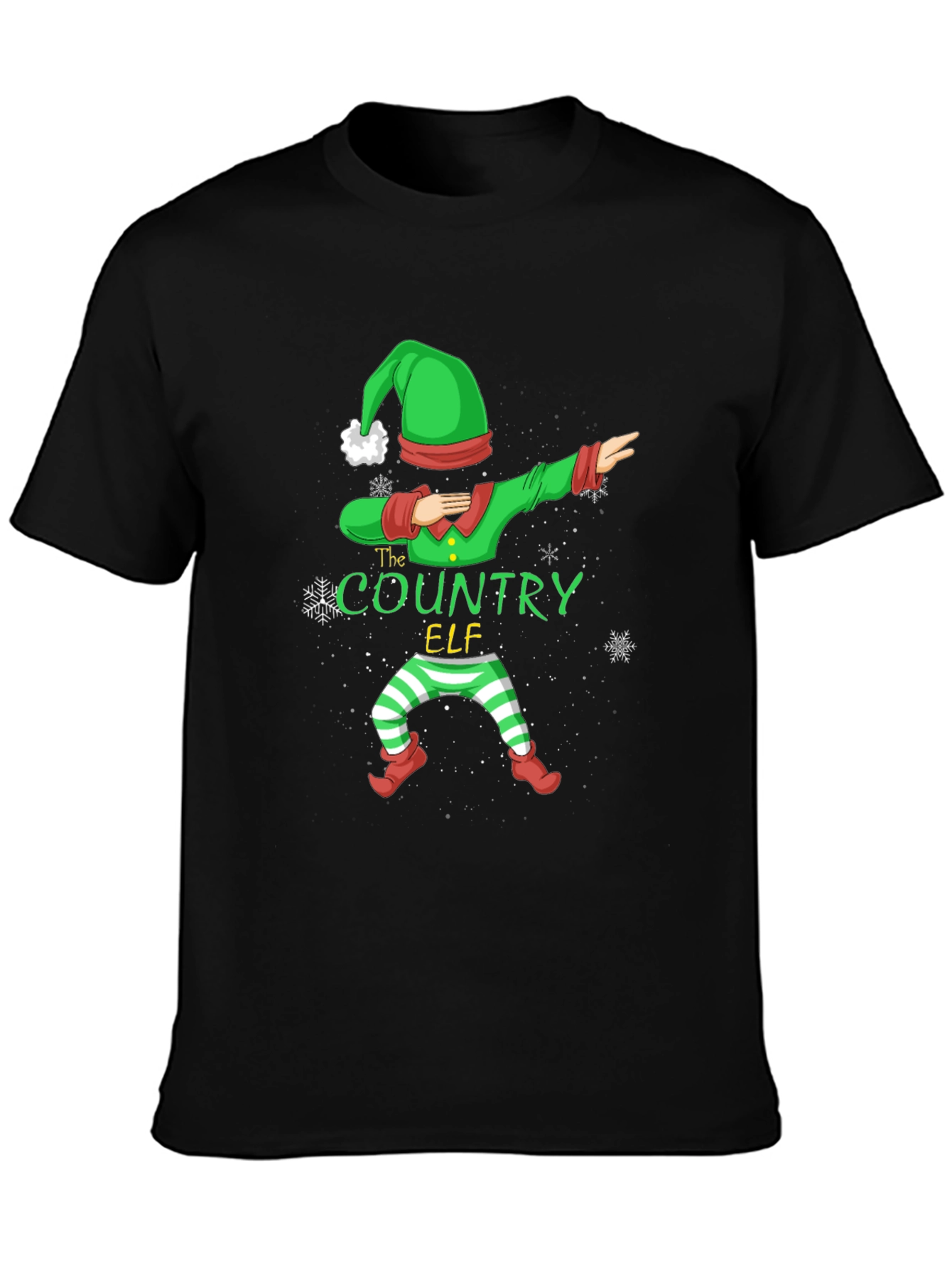 Country Elf Dabbing Christmas T-Shirt