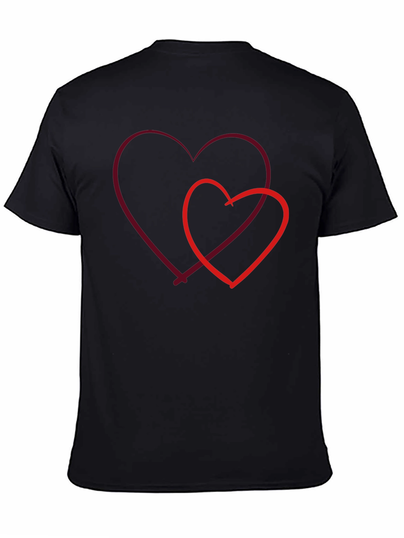 Heart Graphic Black T-Shirt - Love & Style