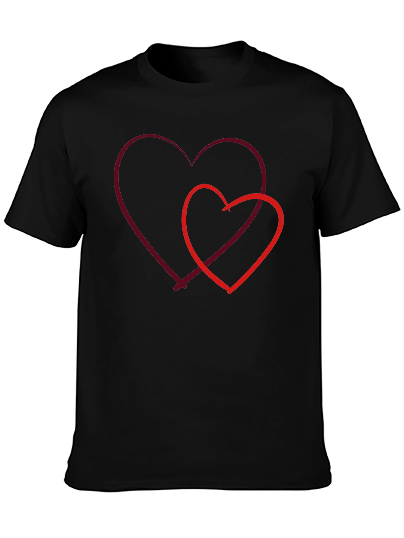 Heart Graphic Black T-Shirt - Love & Style