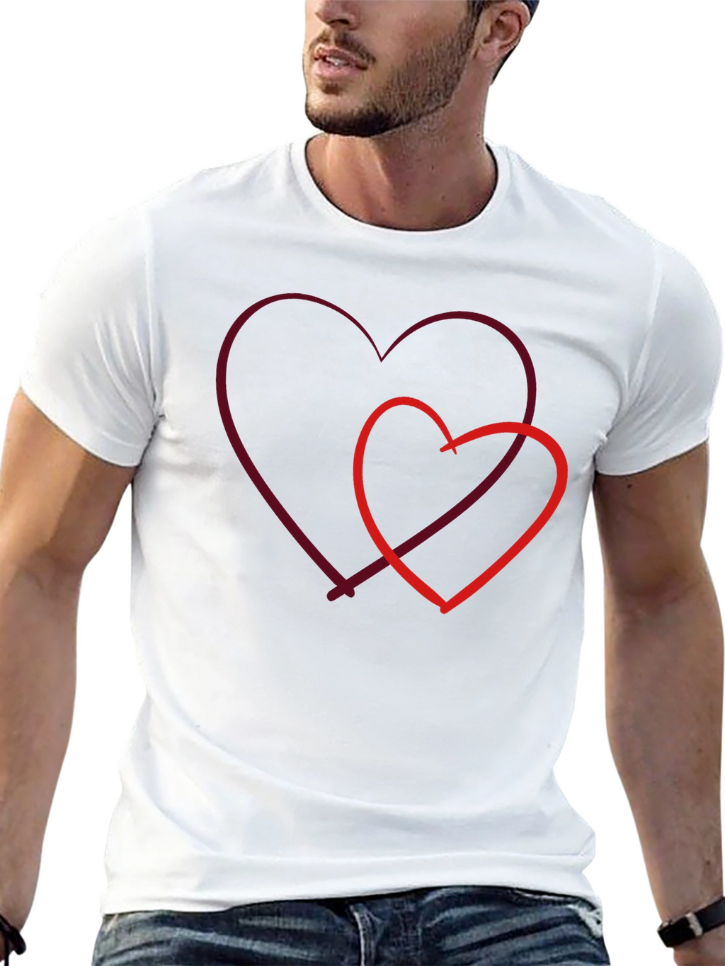Heart Graphic Black T-Shirt - Love & Style