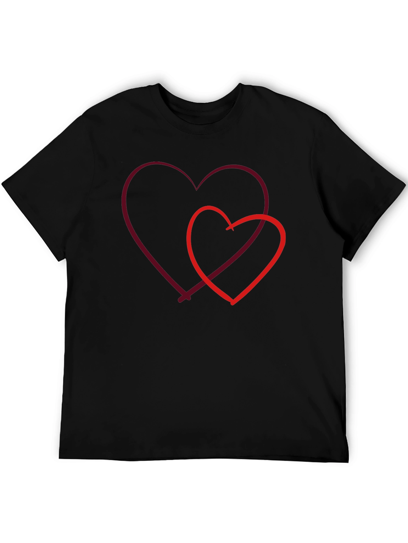 Heart Graphic Black T-Shirt - Love & Style