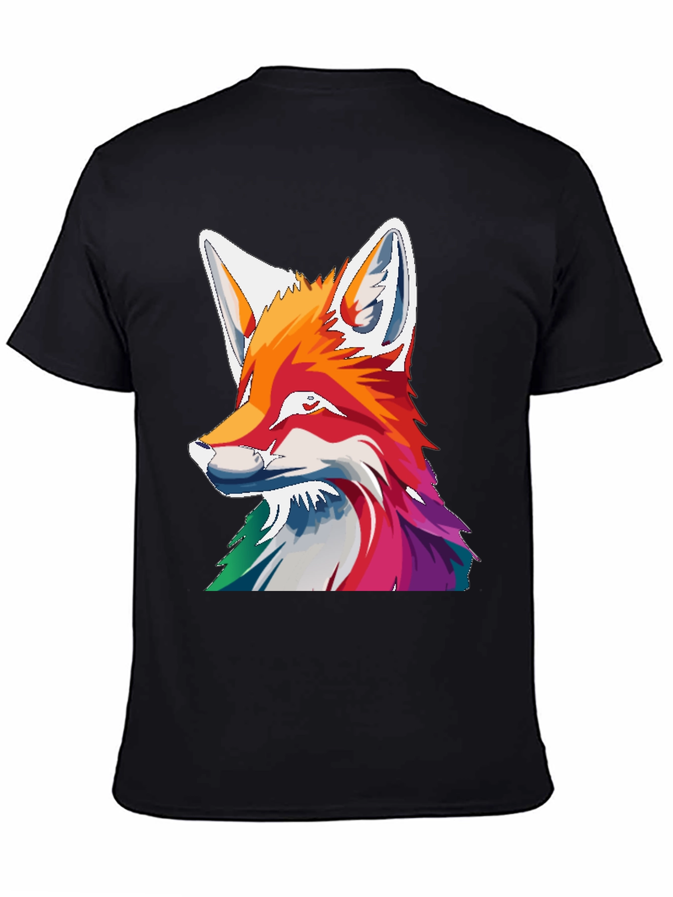 Fox Graphic Tee - Colorful Animal Print Shirt