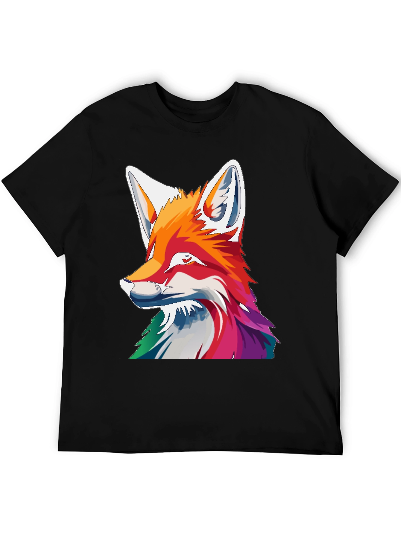 Fox Graphic Tee - Colorful Animal Print Shirt