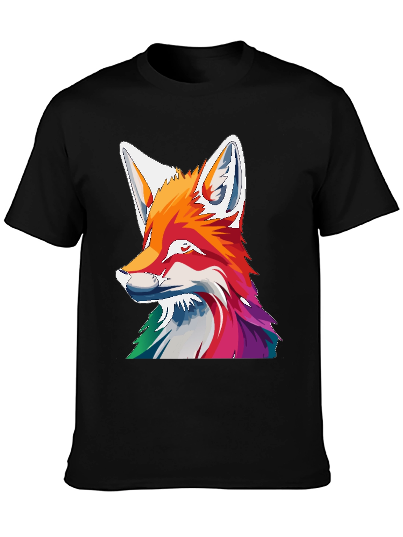 Fox Graphic Tee - Colorful Animal Print Shirt