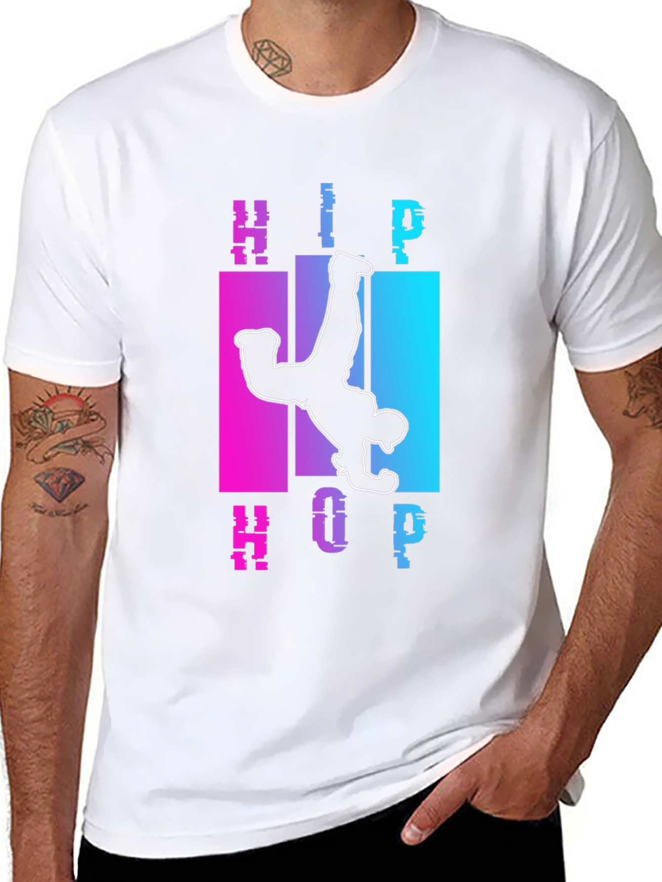 Hip Hop Dancer Graphic Tee - Black