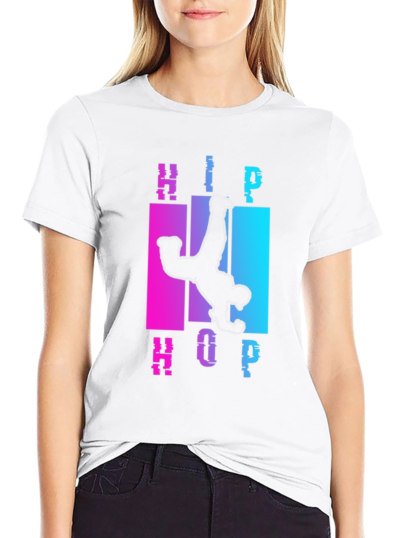 Hip Hop Dancer Graphic Tee - Black