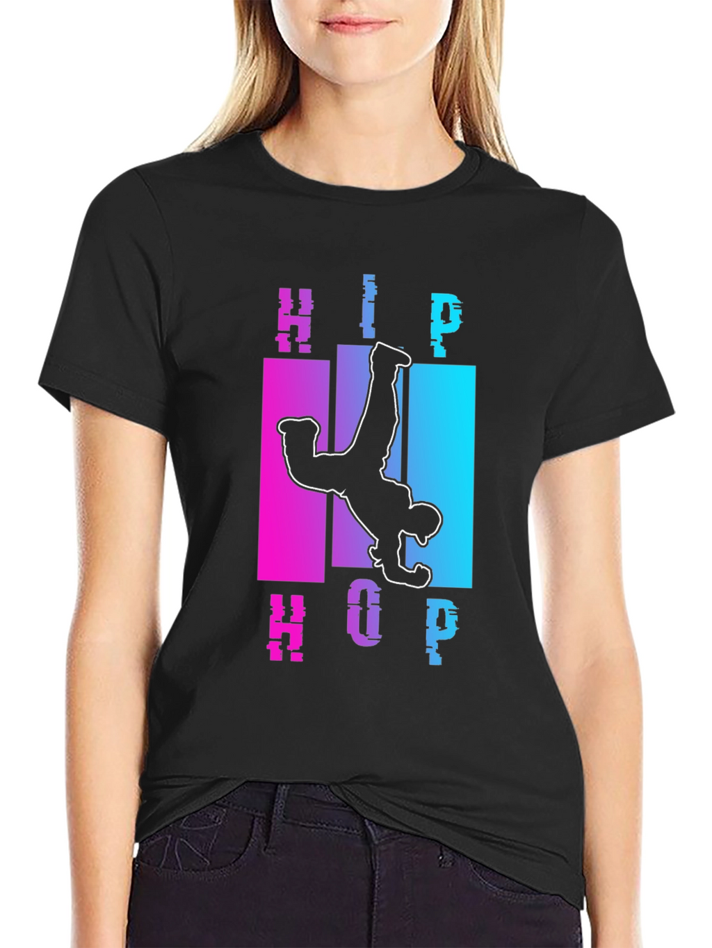 Hip Hop Dancer Graphic Tee - Black