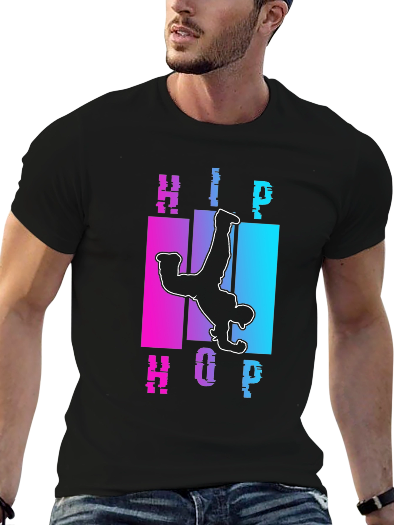 Hip Hop Dancer Graphic Tee - Black
