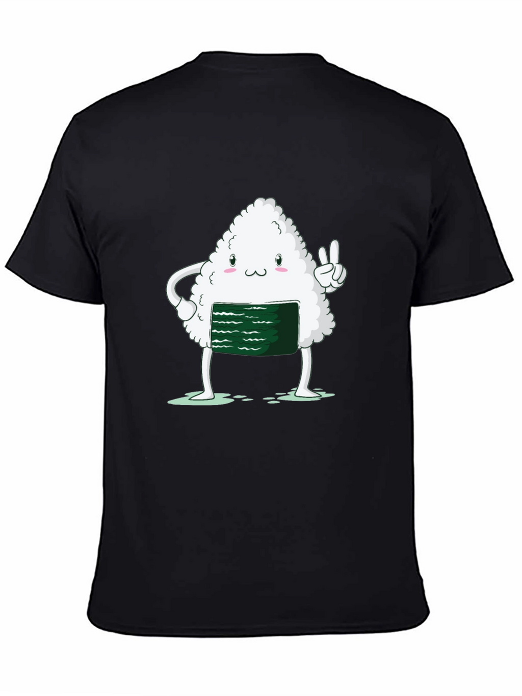 Sushi Peace Sign Black T-Shirt