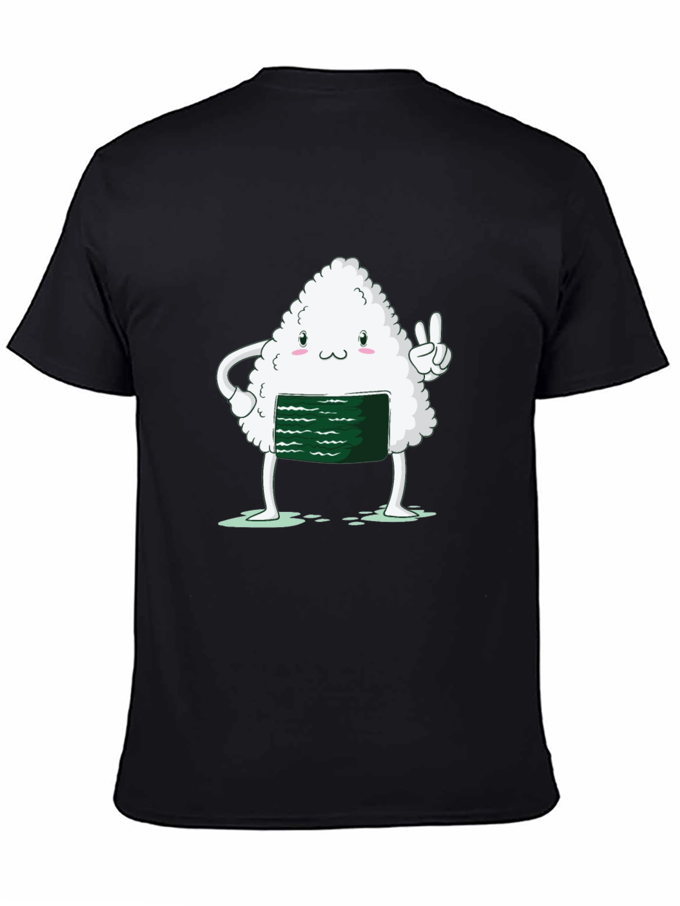 Sushi Peace Sign Black T-Shirt