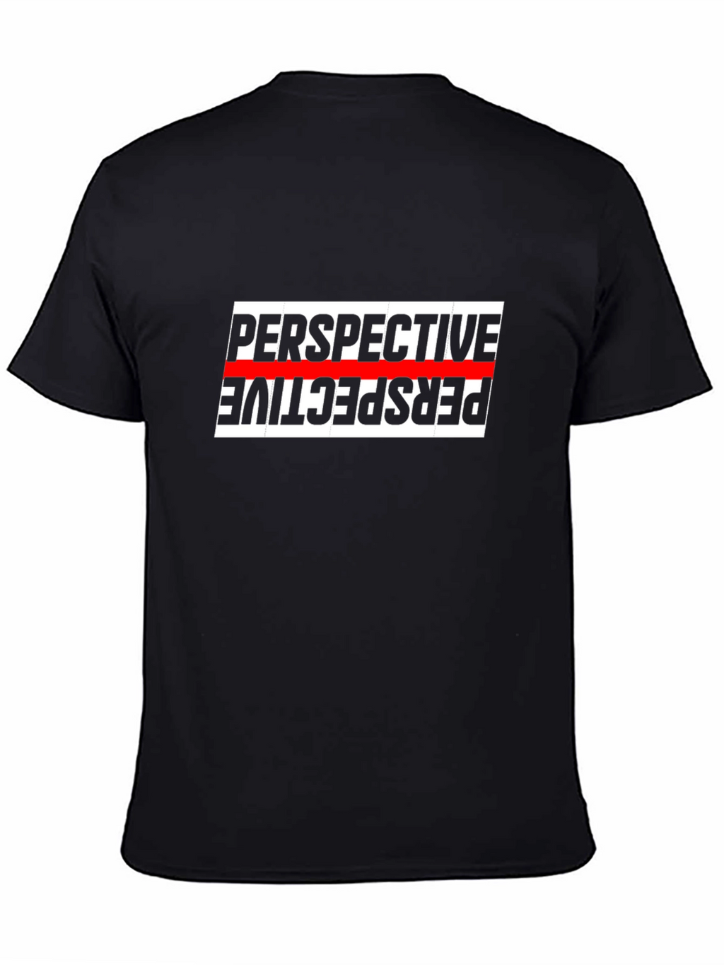 Perspective Graphic Tee - Stylish Mens Black T-Shirt