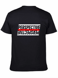Perspective Graphic Tee - Stylish Mens Black T-Shirt