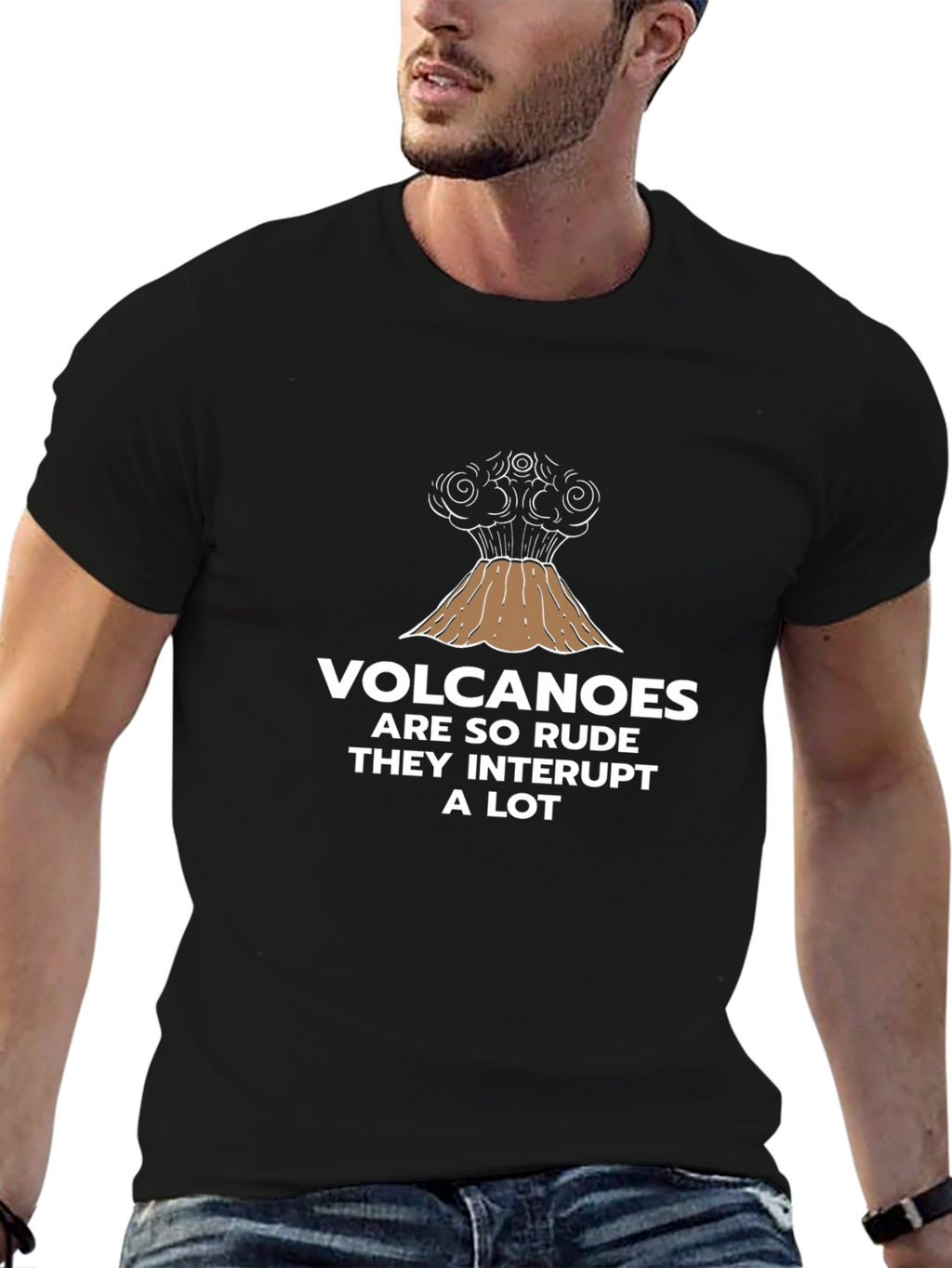Volcano Humor Graphic T-Shirt