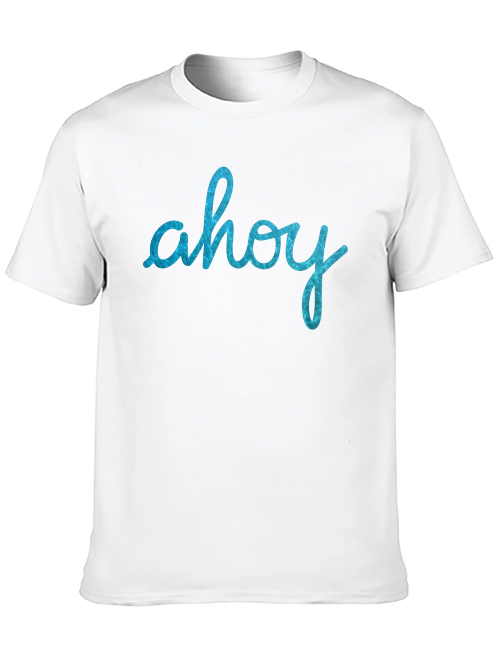 Ahoy Blue Graphic Black T-Shirt - Nautical Style