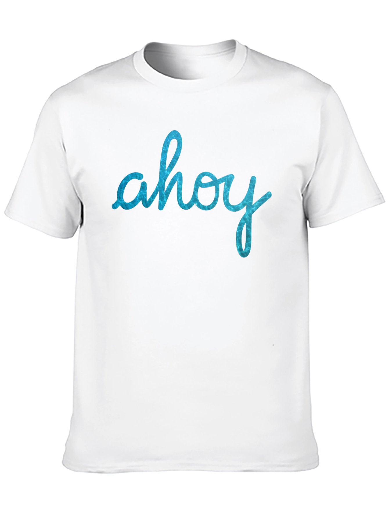 Ahoy Blue Graphic Black T-Shirt - Nautical Style