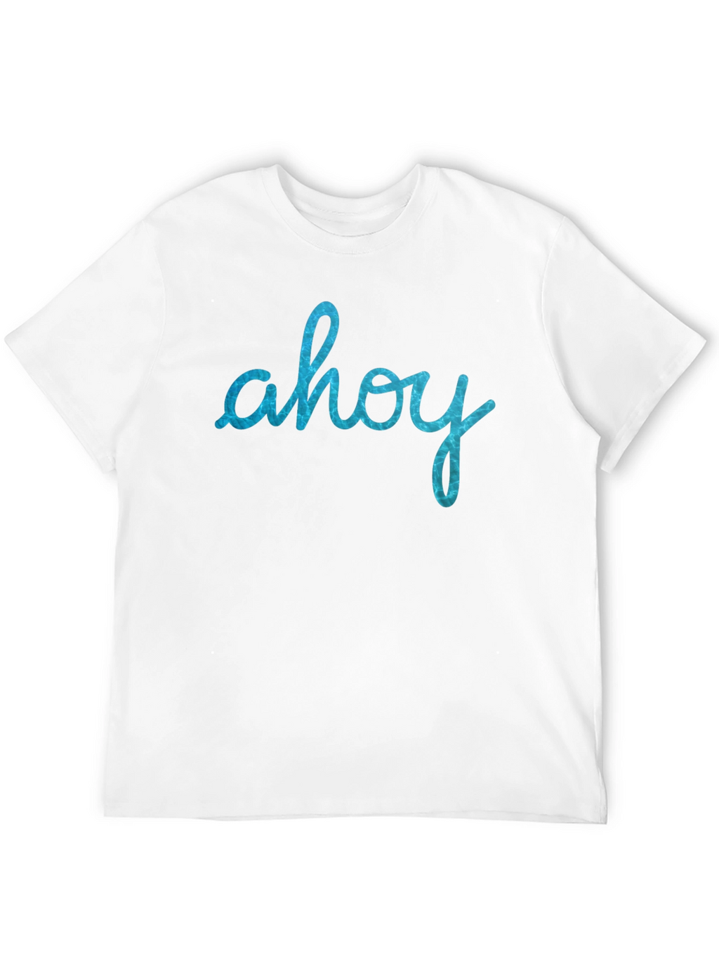 Ahoy Blue Graphic Black T-Shirt - Nautical Style