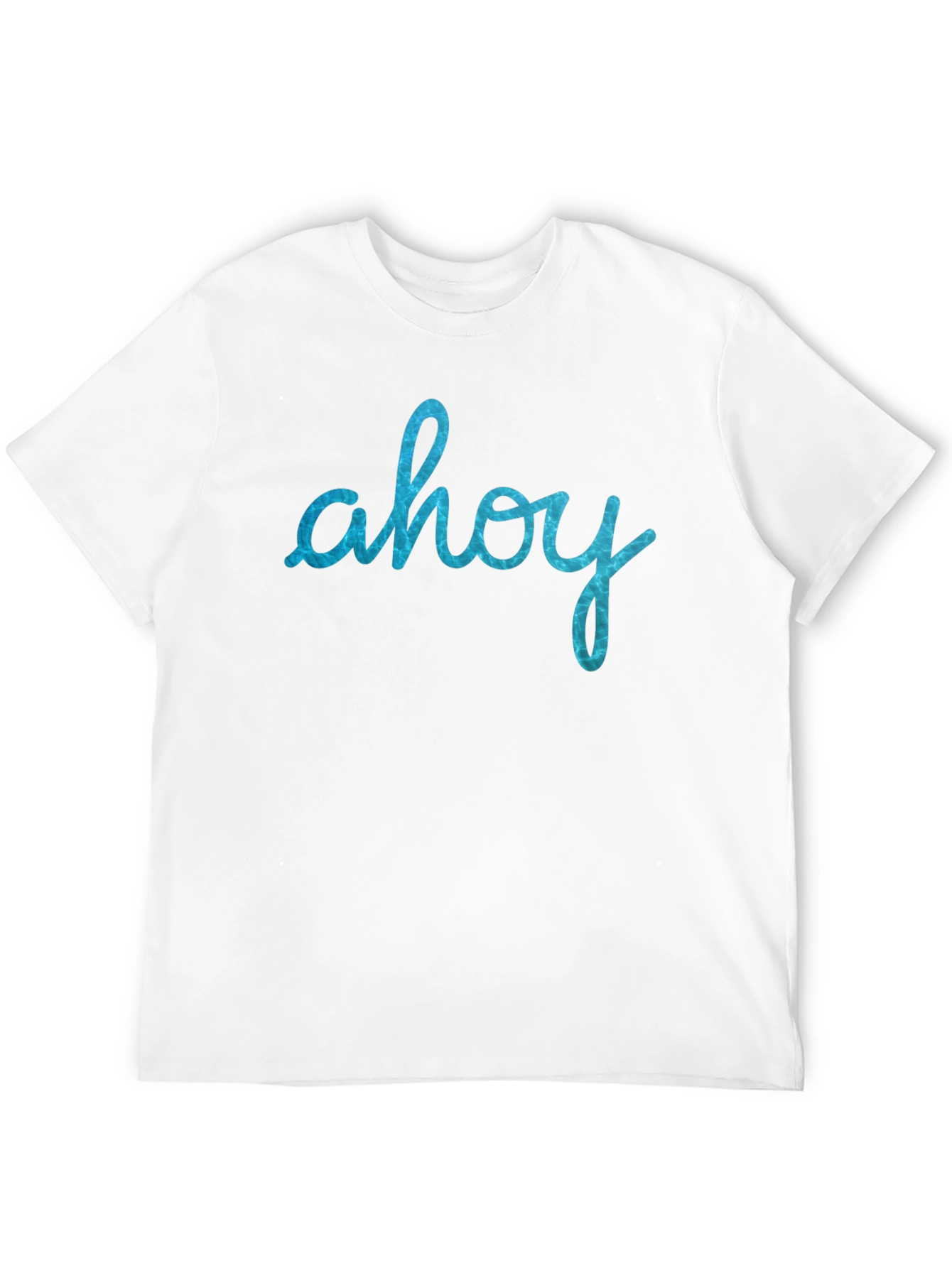 Ahoy Blue Graphic Black T-Shirt - Nautical Style